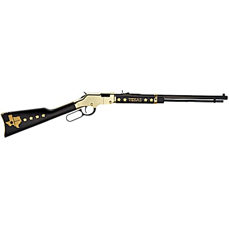 Henry H004TX Golden Boy Texas Tribute Full Size 22 Short, 22 Long, 22 LR, 16 LR/21 Short, 20 Blued Barrel, Brasslite Metal Finish & American Walnut Stock Right Hand