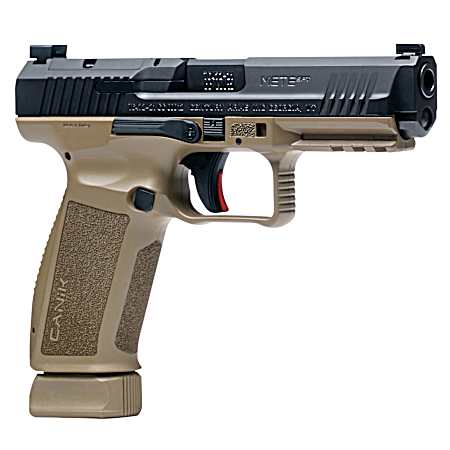 Canik HG5636N Mete SFT Full Size Frame 9mm Luger 20+1/18+1, 4.46 Black Match Grade Barrel, Black Nitride Serrated Steel Slide, Flat Dark Earth Polymer Frame w/Picatinny Rail, Ambidextrous