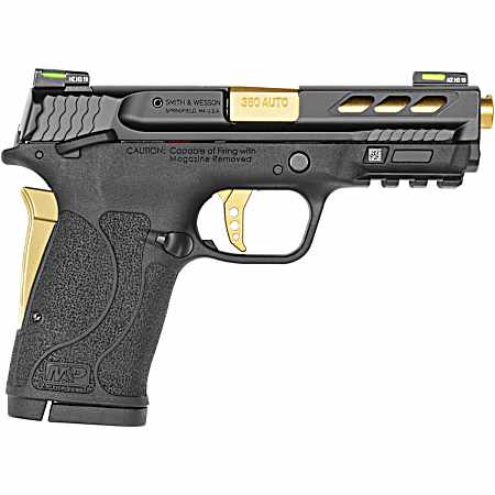 PERFORMANCE CENTER M&P 380 SHIELD EZ M2.0 GOLD PORTED BARREL Black Pistol