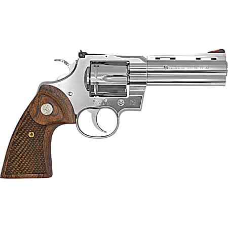 Python 357 Magnum DA 4.25 in. Barrel Stainless Walnut Revolver