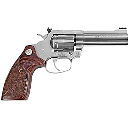 King Cobra Target 357 Magnum DA 4.25 in Barrel Stainless Wood Revolver