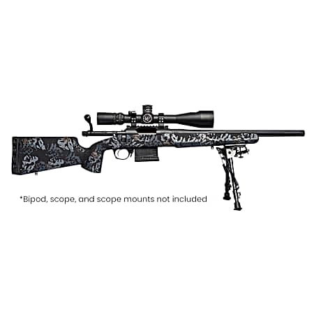 Horizon Firearms RF018S221814T17 Vandal Dark 2 22 Creedmoor 18 Black Fluted Threaded Barrel, Picatinny Rail Receiver, Arca Rail Forend, Textured Iota Carbon Fiber Stock