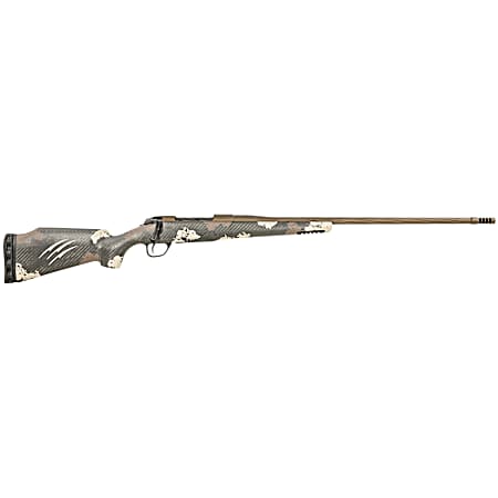 Fierce Firearms FRG7PRC24MM Twisted Rage  Full Size 7mm Rem 3+1 24 Midnight Bronze Cerakote Fluted Threaded Barrel & Receiver, Trophy Camo C3 Carbon Rage w/Pic Rail Carbon Fiber Stock