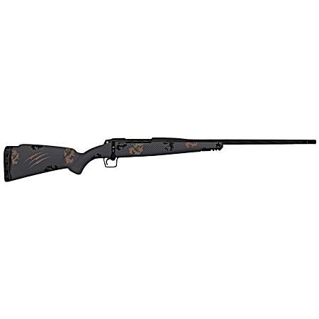 Fierce Firearms TWROG270WIN22BT Twisted Rogue 270 Win 22 Armour Lube Black Steel Threaded Barrel, Drilled & Tapped Steel Receiver, LR Negative Comb Trophy Camo Carbon Fiber Stock