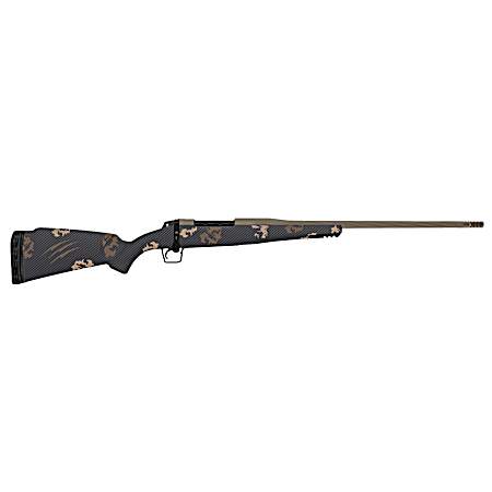 Fierce Firearms TWROG7PRC22BRS Twisted Rogue 7mm PRC 22 Smoked Bronze Cerakote Steel Threaded Barrel, Drilled & Tapped Steel Receiver LR Negative Comb, Sonora Ambush Camo Carbon Fiber Stock
