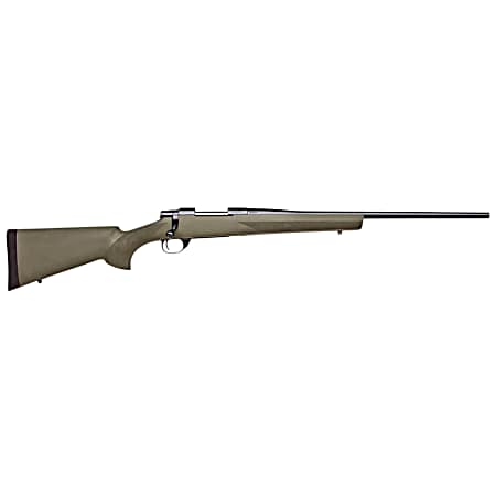 Howa HGR72133 1500 Hogue 243 Win 5+1 22 Black Heavy Barrel, Black Stainless Steel Drilled & Tapped Receiver, Green Hogue OverMolded Synthetic Stock, Right Hand