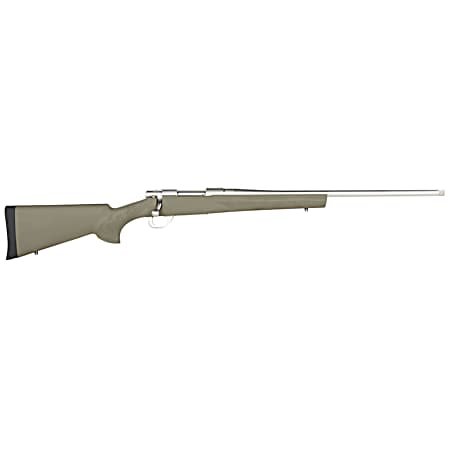 Howa HGR72513 M1500 Hogue Full Size 6.5 Creedmoor 5+1 22 Stainless Steel Threaded Barrel, Drilled & Tapped Stainless Steel Receiver, Hogue OverMolded OD Green Synthetic Stock, Right Hand