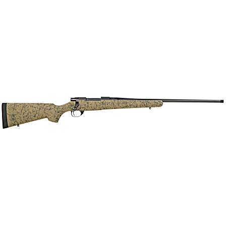 Howa HHS43163 M1500 HS Precision 308 Win 5+1 22 Threaded Barrel, Black Metal Finish, Green with Black Webbing Fixed HS Precision Stock