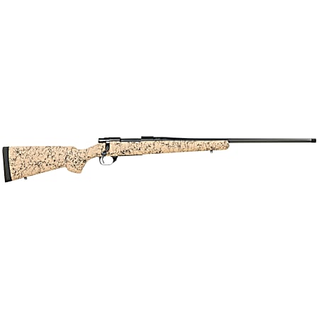 Howa HHS43164 M1500 HS Precision 308 Win 5+1 22 Threaded Barrel, Black Metal Finish, Tan Black Webbed Fixed HS Precision Stock