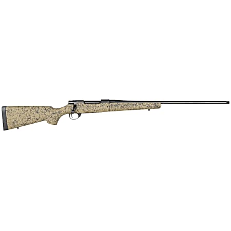 Howa HHS43533 M1500 HS Precision 300 PRC 3+1 24 Threaded Barrel, Black Steel Receiver, Green w/Black Webbing HS Precision Synthetic Stock