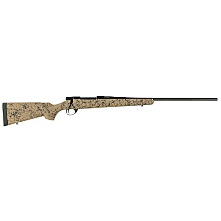 Howa HHS62602 M1500 HS Precision 270 Win 5+1 22 Barrel, Black Steel Receiver, Tan w/Black Webbing HS Precision Synthetic Stock
