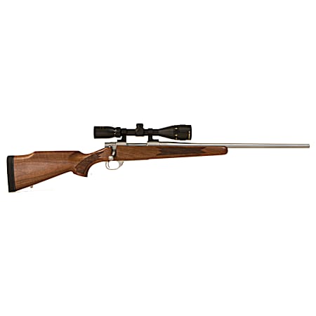 Howa HWH65CTS M1500 Standard Hunter 6.5 Creedmoor 5+1 22 Stainless Steel Threaded Barrel, Stainless Steel Receiver, Fixed Walnut Stock, *Scope Not Included*