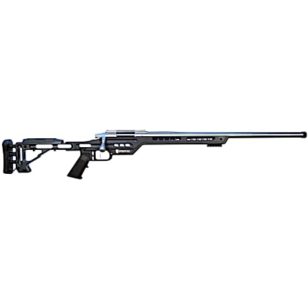 MasterPiece Arms 65CMPMRRHBLKPBA PMR  6.5 Creedmoor 10+1 24 Stainless Steel Polished Black Aluminum Black V-Bedded BA Hybrid Chassis Stock Right Hand