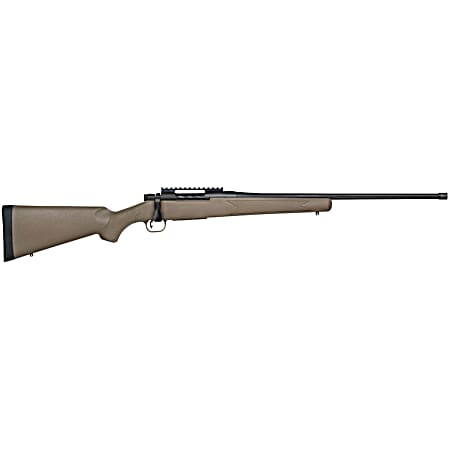Mossberg 27874 Patriot Predator Full Size 308 Win 5+1, 22 Matte Blued Fluted/Steel Threaded Barrel, Matte Blued Steel Receiver, Flat Dark Earth Fixed Stock, Right Hand