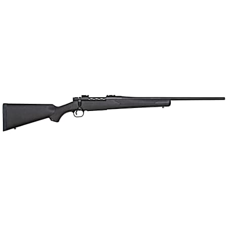 Mossberg 27877 Patriot  Full Size 25-06 Rem 5+1 22 Matte Blued Fluted Barrel, Drilled & Tapped Matte Blued Stainless Steel Receiver, Walnut Fixed Stock, Right Hand