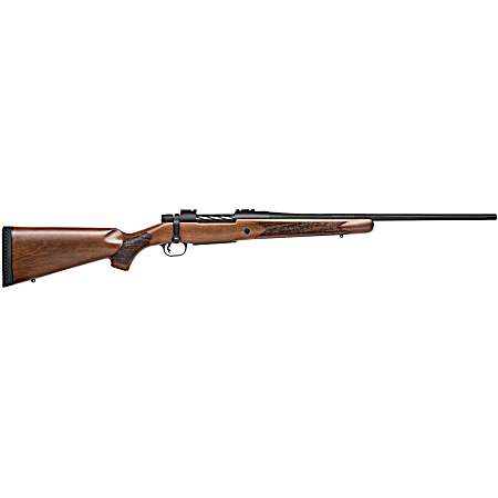 Mossberg 27882 Patriot  Full Size 270 Win 5+1 22 Matte Blued Fluted Barrel, Drilled & Tapped Matte Blued Stainless Steel Receiver, Walnut Fixed Stock, Right Hand