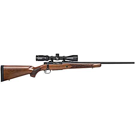 Mossberg 27940 Patriot  308 Win Caliber with 5+1 Capacity, 22 Fluted Barrel, Matte Blued Metal Finish & Walnut Stock Right Hand (Full Size) Includes Vortex Crossfire II 3-9x40mm Scope