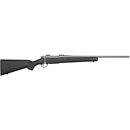 Mossberg 28007 Patriot  Full Size 308 Win 5+1 22 Stainless Cerakote Fluted Barrel, Stainless Cerakote Receiver Drilled & Tapped, Black Fixed Synthetic Stock, Right Hand