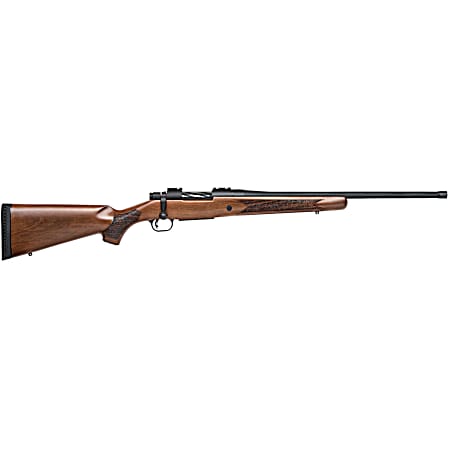 Mossberg 28043 Patriot  Full Size 450 Bushmaster 4+1 20 Matte Blued Fluted Threaded Barrel, Drilled & Tapped Matte Blued Stainless Steel Receiver, Walnut Fixed Stock, Right Hand