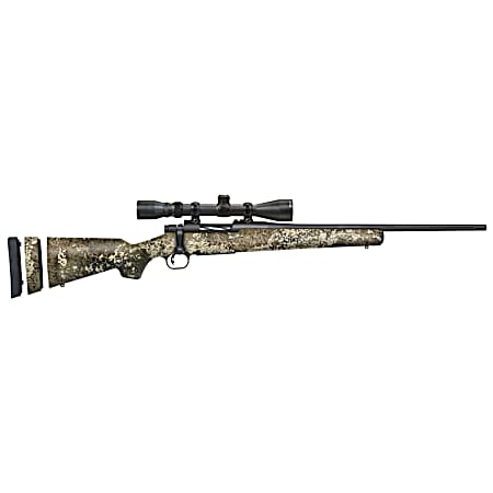Mossberg 28050 Patriot Super Bantam 6.5 Creedmoor Caliber with 5+1 Capacity, 20 Fluted Barrel, Blued Metal Finish & TrueTimber Strata Synthetic Stock Stock Right Hand (Youth) Includes 3-9x40mm Scope