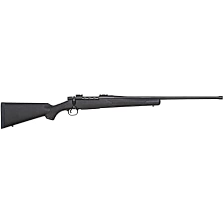 Mossberg 28118 Patriot  Full Size 300 Win Mag 3+1 24 Matte Blued Fluted Threaded Barrel, Drilled & Tapped Matte Blued Stainless Steel Receiver, Black Fixed Synthetic Stock, Right Hand