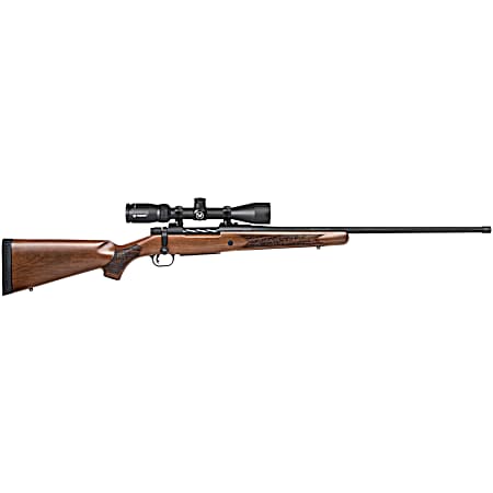 Mossberg 28127 Patriot  7mm Rem Mag Caliber with 3+1 Capacity, 24 Threaded/Fluted Barrel, Matte Blued Metal Finish & Walnut Stock Right Hand (Full Size) Includes Vortex Crossfire II 3-9x40mm Scope