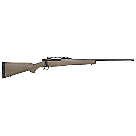 Mossberg 28170 Patriot Predator 7mm PRC 3+1 24 Matte Blued Threaded Barrel, Matte Blued Picatinny Rail Stainless Steel Receiver, Fixed Flat Dark Earth Synthetic Stock, Right Hand