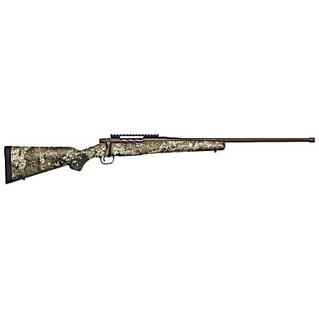 Mossberg 28171 Patriot Predator 7mm PRC 3+1 24 Fluted & Threaded, Patriot Brown Cerakote Barrel/Rec, TrueTimber Strata Stock