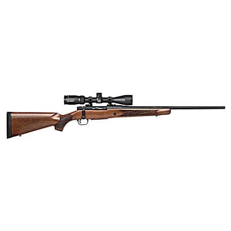 Mossberg 28213 Patriot  Full Size 400 Legend 4+1 20 Matte Blued Fluted Threaded Barrel, Drilled & Tapped Matte Blued Stainless Steel Receiver, Walnut Fixed Wood Stock 3-9x40mm Duplex, Right Hand
