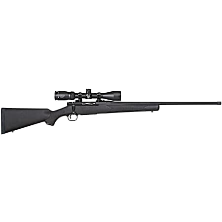 Mossberg 28244 Patriot w/Optic 6.5 PRC 4+1 24 Matte Blued Fluted Threaded Barrel, Matte Blued Drilled & Tapped Receiver, Fixed Black Synthetic Stock, Vortex Crossfire II 3-9x40mm