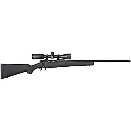 Mossberg 28247 Patriot w/Optic 350 Legend 4+1 22 Matte Blued Fluted Threaded Barrel, Matte Blued Drilled & Tapped Receiver, Fixed Black Synthetic Stock, Vortex Crossfire II 3-9x40mm