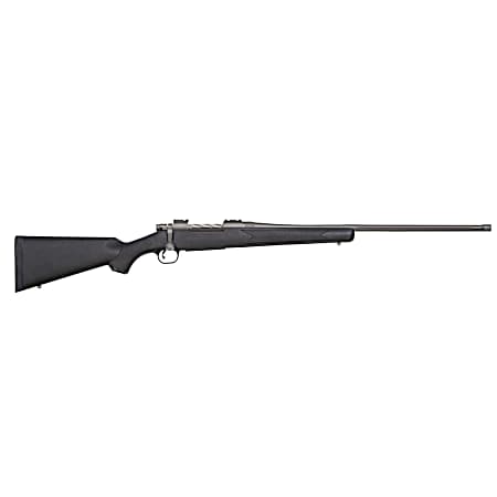 Mossberg 28259 Patriot  Full Size 450 Bushmaster 4+1 20 Stainless Cerakote Fluted Threaded Barrel, Drilled & Tapped Stainless Cerakote Receiver, Black Fixed Synthetic Stock