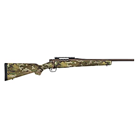 Mossberg 28275 Patriot  Compact 22-250 Rem 5+1 18 Patriot Brown Cerakote Threaded Bull Barrel, Patriot Brown Cerakote Steel Receiver w/Picatinny Rail, MultiCam Fixed Synthetic Stock
