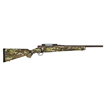 Mossberg 28276 Patriot  Compact 308 Win 5+1 18 Patriot Brown Cerakote Threaded Bull Barrel, Patriot Brown Cerakote Steel Receiver w/Picatinny Rail, MultiCam Fixed Synthetic Stock