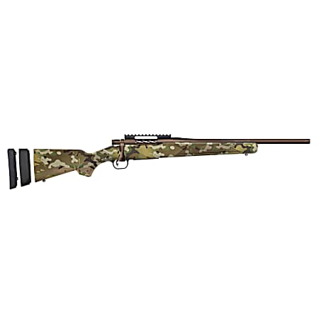 Mossberg 28281 Patriot Super Bantam Youth 350 Legend 4+1 18 Patriot Brown Cerakote Threaded Bull Barrel, Patriot Brown Cerakote Steel Receiver w/Picatinny Rail, MultiCam Fixed Synthetic Stock