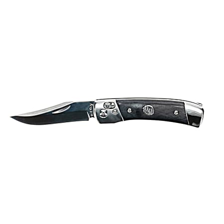 Smokey Folding Clip Point Knife - Black