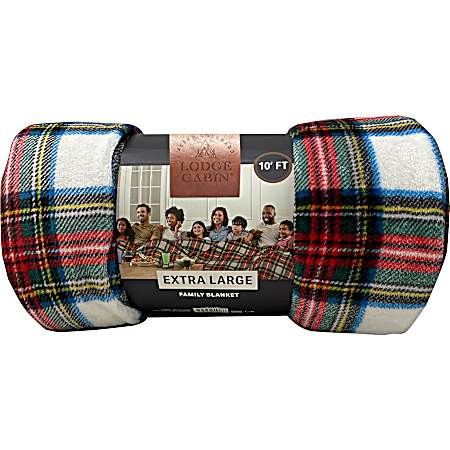 10 Ft Family Blanket - Red/Green Plaid