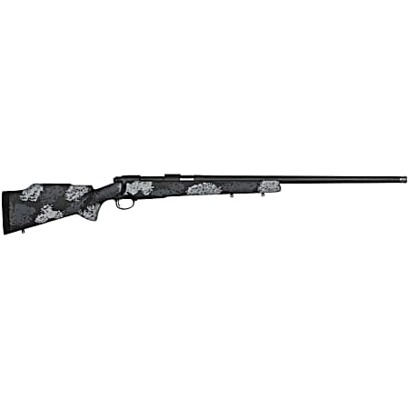 Nosler 44548 M48 Long-Range Carbon 6.5 Creedmoor 4+1 26 Carbon Fiber Wrapped Barrel, Sniper Gray Cerakote Metal Finish, Elite Midnight Camo Manners MCS-T Elite Tac Stock