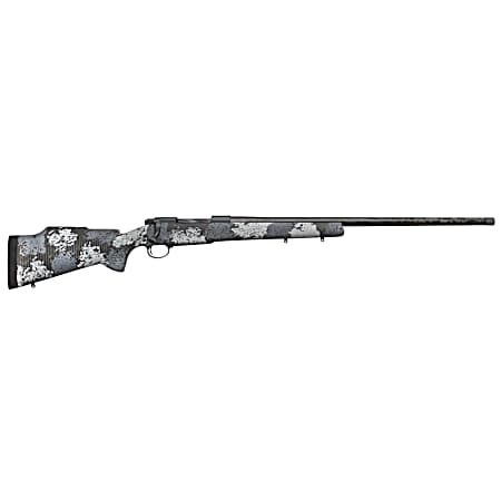 Nosler 46648 M48 Long-Range Carbon 33 Nosler 3+1 26 Carbon Fiber Wrapped Barrel, Sniper Gray Cerakote Metal Finish, Elite Midnight Camo Manners MCS-T Elite Tac Stock