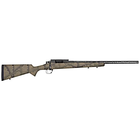 Proof Research 135297 Glacier TI Full Size 7mm PRC 4+1 24 Carbon Fiber Match Grade Threaded Barrel, Black Cerakote Titanium Receivern w/Picatinny Rail, Fixed PROOF Hunter TFDE Carbon Fiber Stock