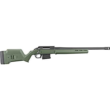 Ruger 26935 American Hunter 308 Win 5+1 20 Matte Black Threaded Barrel, Matte Black Steel Receiver w/Picatinny Rail Receiver, Olive Green Magpul Adjustable Hunter Synthetic Stock, Right Hand