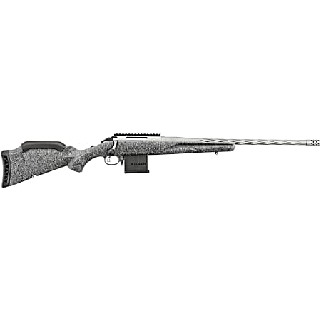 Ruger 46908 American Gen II 204 Ruger 10+1, 20 Gun Metal Gray Cerakote Spiral Threaded Barrel, Gun Metal Gray Cerakote Receiver w/Picatinny Rail, Gray Splatter Adjustable Synthetic Stock