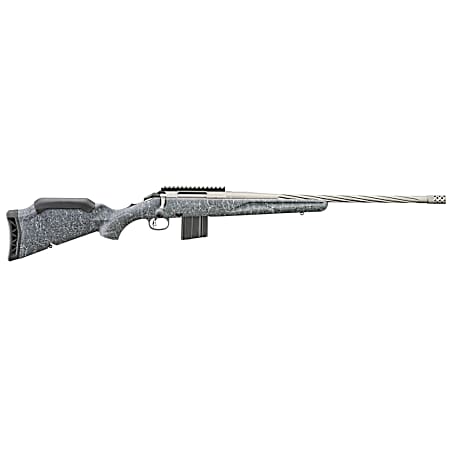 Ruger 46910 American Gen II Full Size 6mm ARC 10+1 20 Cobalt Cerakote Threaded Barrel, Picatinny Rail Steel Receiver, Gray Splatter Adjustable Synthetic Stock