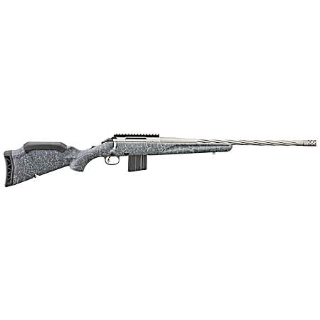 Ruger 46918 American Gen II Full Size 22 ARC 10+1 20 Cobalt Cerakote Threaded Barrel, Picatinny Rail Steel Receiver, Gray Splatter Adjustable Synthetic Stock