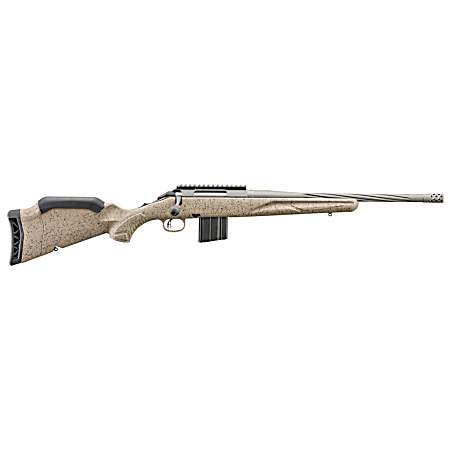 Ruger 46927 American Ranch Gen II Full Size 6.5 Grendel 10+1 16.10 Cobalt Cerakote Spiral Threaded Barrel &  Picatinny Rail Steel Receiver, Flat Dark Earth Splatter Adj Comb Synthetic Stock