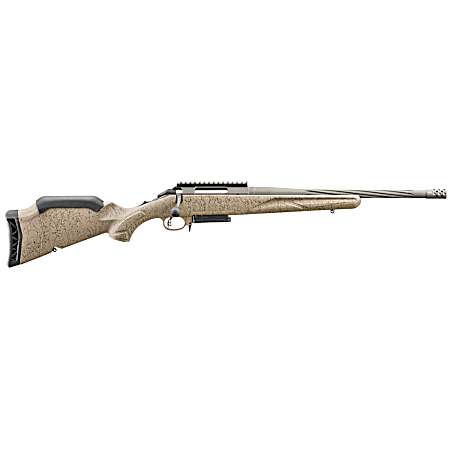 Ruger 46928 American Ranch Gen II Full Size 6.5 Creedmoor 3+1 16.10 Cobalt Cerakote Spiral Threaded Barrel, Picatinny Rail Steel Receiver, Flat Dark Earth Splatter Adj Comb Synthetic Stock