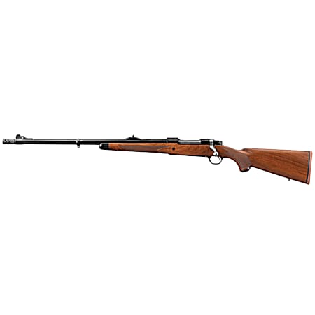 Ruger 47121 Hawkeye African Full Size 375 Ruger 3+1 23 Satin Blued Threaded Barrel, Satin Blued Steel Receiver w/Integral Scope Mount, American Walnut Fixed Stock, Left Hand