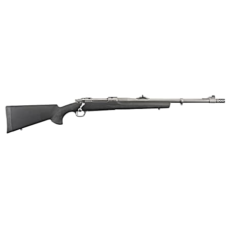 Ruger 57100 Hawkeye Alaskan Full Size 375 Ruger 3+1 20 Matte Stainless Steel Threaded Barrel, Integral Scope Mounts Stainless Steel Receiver, Black Hogue OverMolded Synthetic Stock