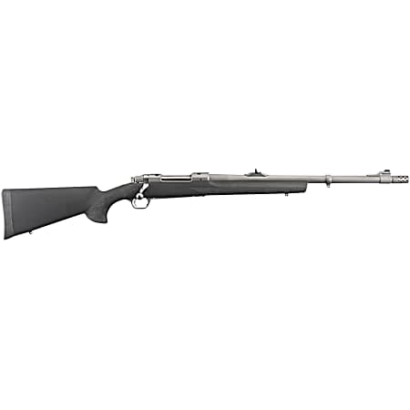 Ruger 57101 Hawkeye Alaskan Full Size 338 Win Mag 3+1 20Matte Stainless Steel Threaded Barrel, Integral Scope Mounts Stainless Steel Receiver, Black Hogue OverMolded Synthetic Stock