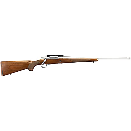 Ruger 57104 Hawkeye Hunter Full Size 6.5 Creedmoor 4+1 22 Satin Stainless Steel Threaded Barrel, Picatinny Rail Steel Receiver, Fixed American Walnut w/Pistol Grip Stock